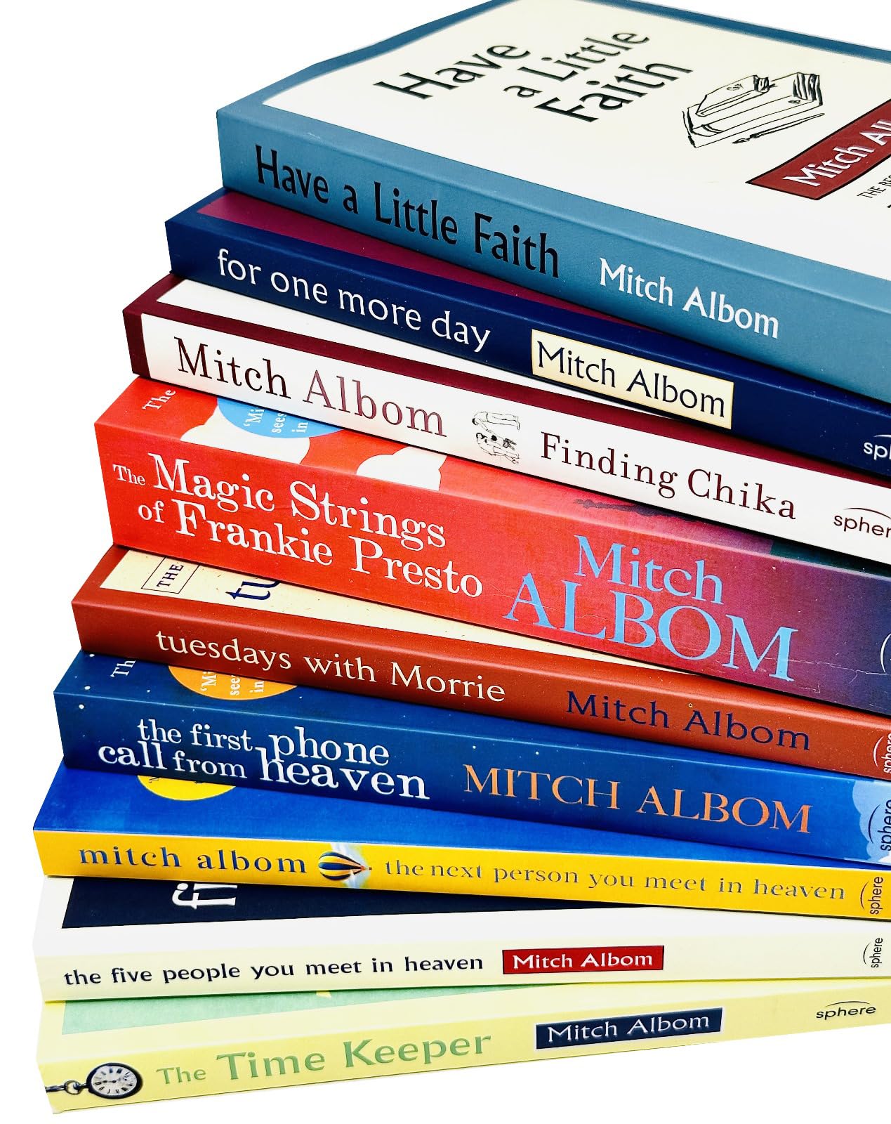 Mitch Albom Collection 9 Books Set (Have A Little Faith,For One More Day,Finding Chika,Magic Strings of Frankie Presto,Tuesdays With Morrie,First Phone Call From Heaven, The Time Keeper & More)