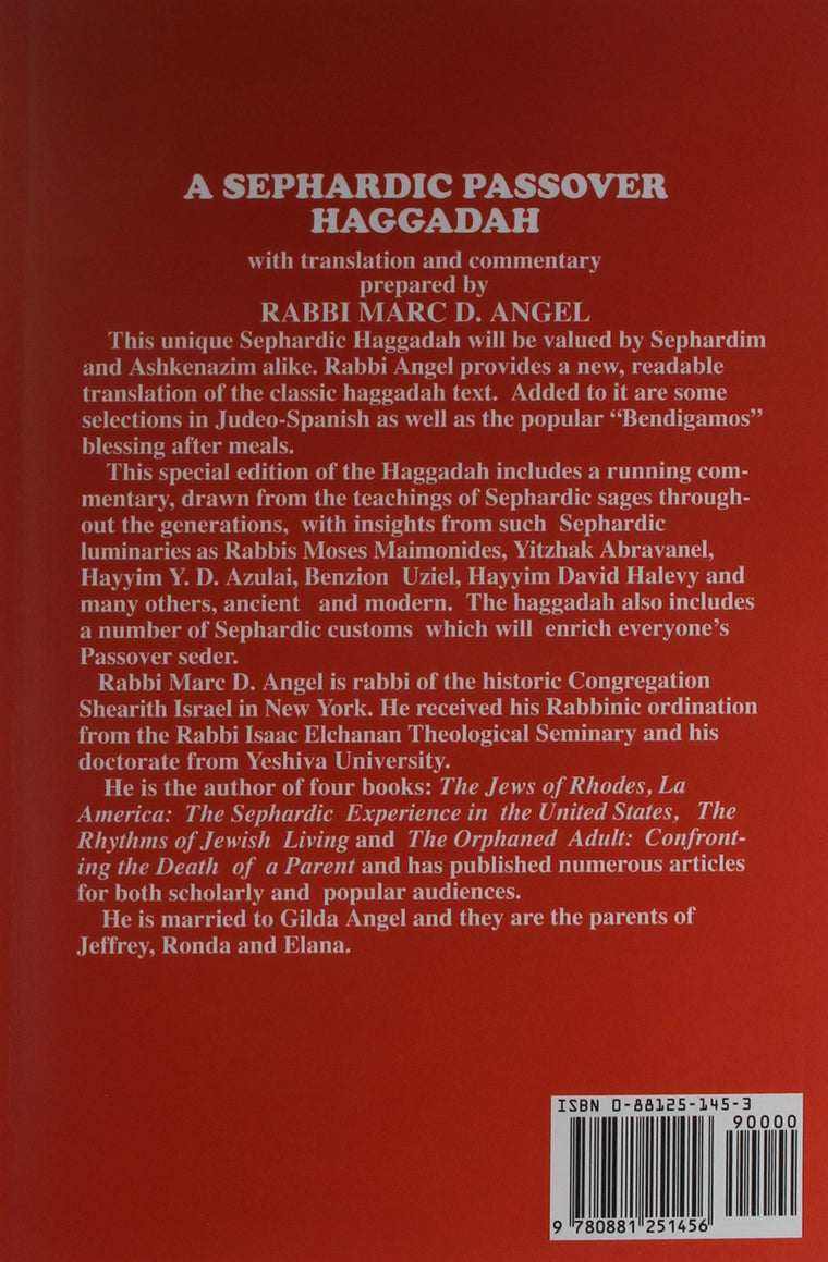 A Sephardic Passover Haggadah: With Translation and Commentary (English, Ladino and Hebrew Edition) — back cover