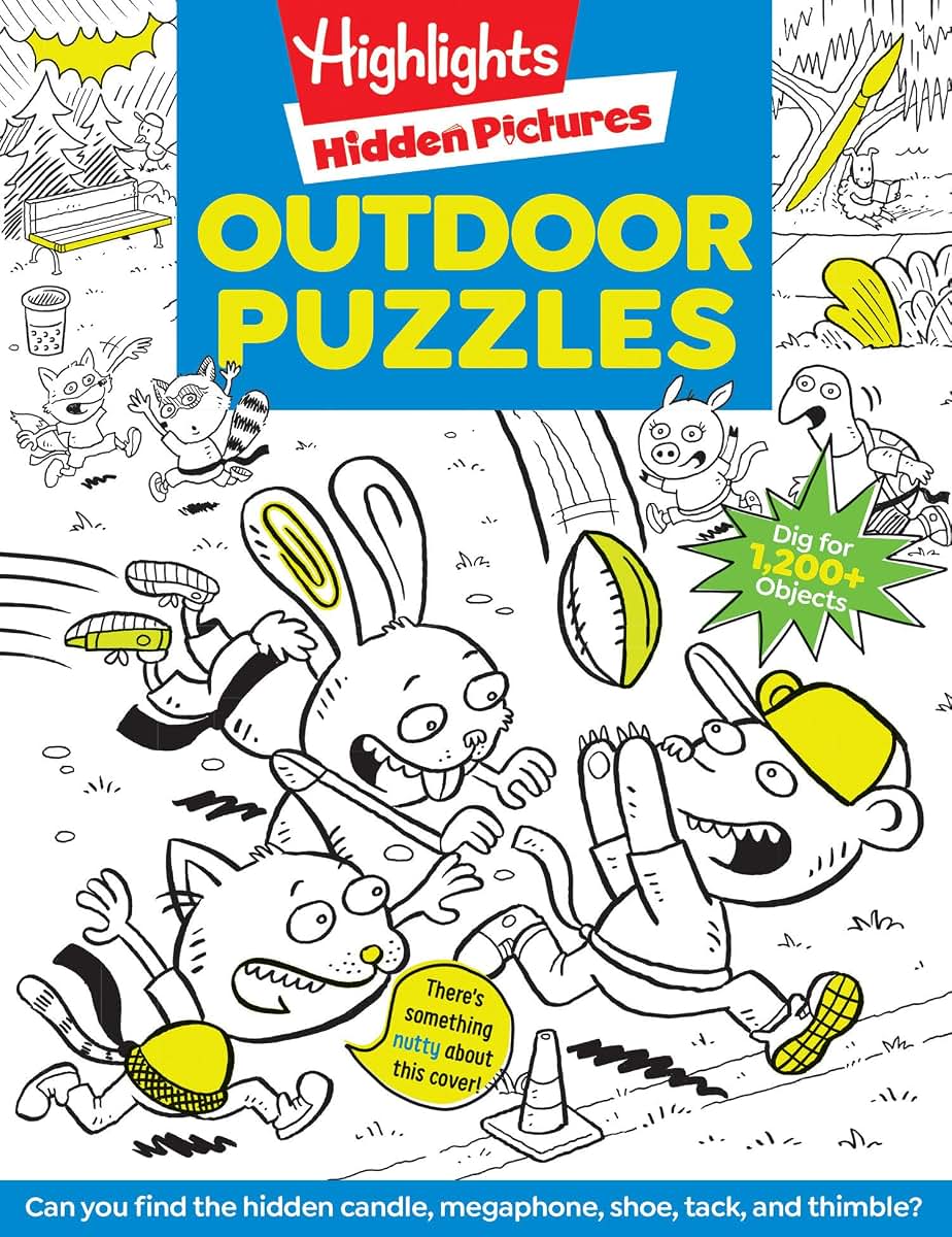 Outdoor Puzzles: Outdoor Activity Book Featuring Forests, Parks and More, Camping Game and Puzzle Book for Kids Ages 6-12 (Highlights Hidden Pictures)