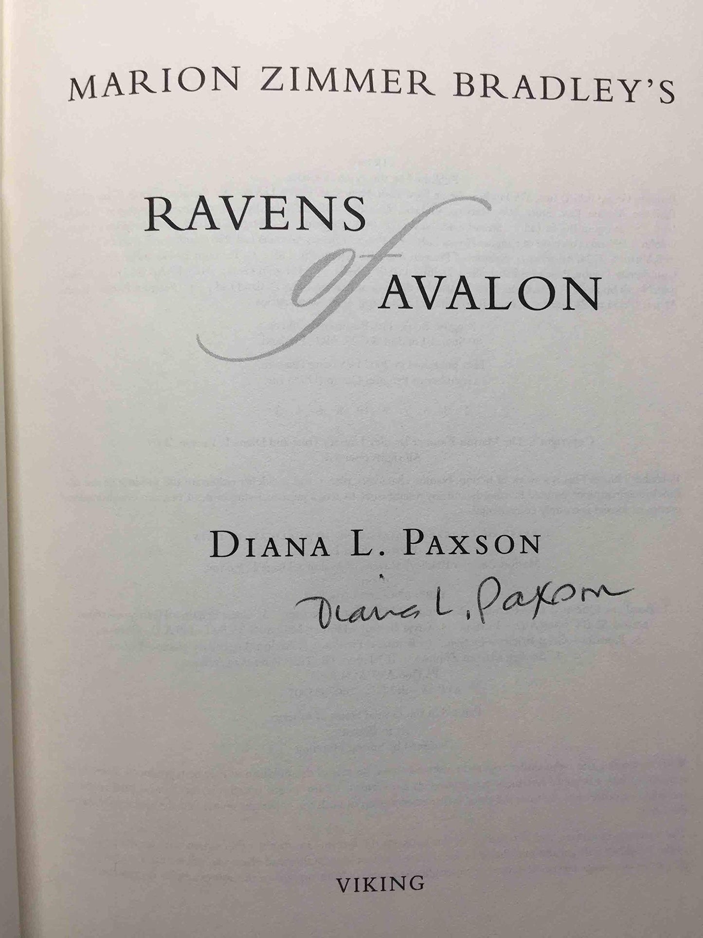 Marion Zimmer Bradley's Ravens of Avalon