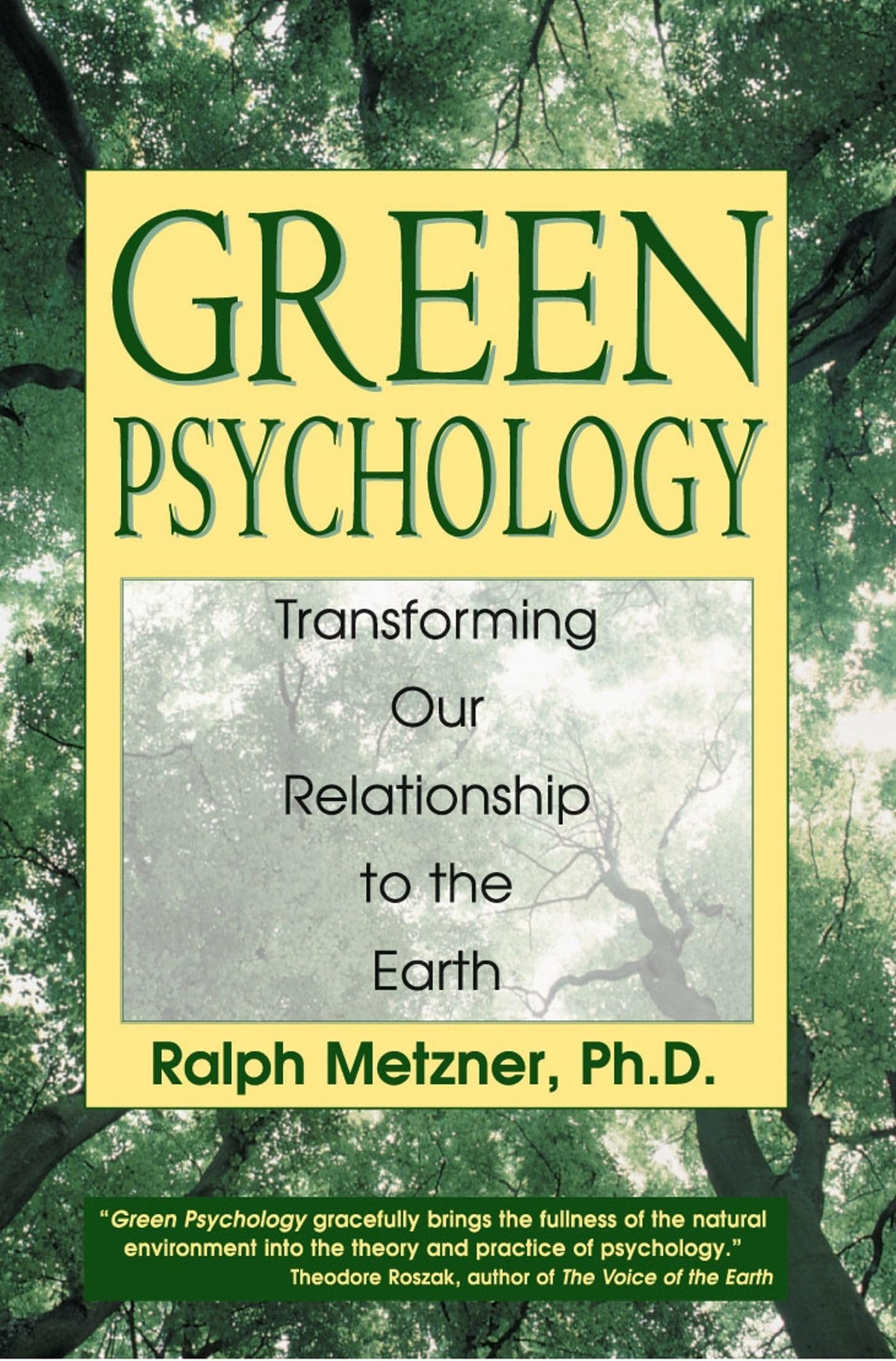 Green Psychology: Transforming our Relationship to the Earth
