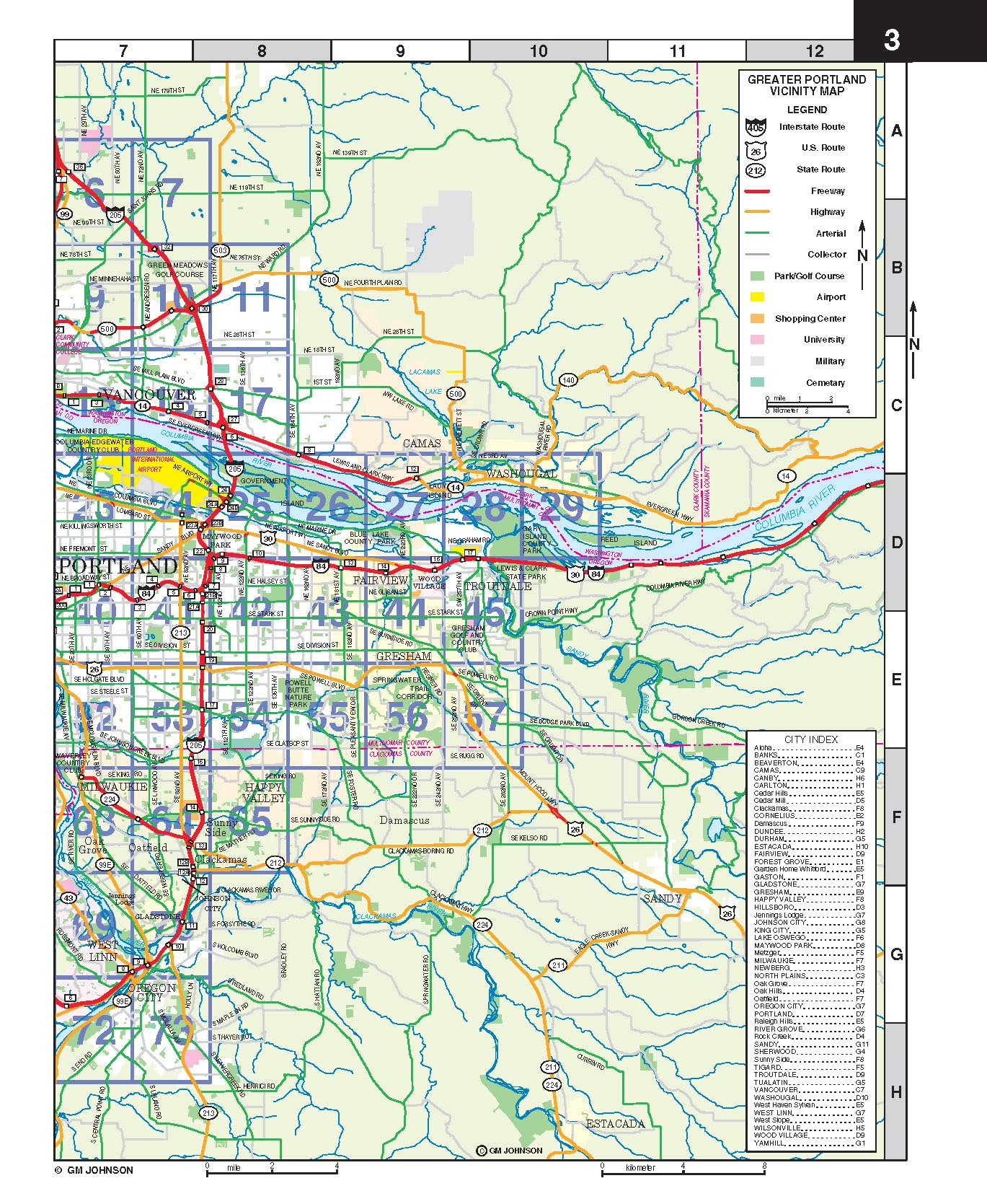 Portland, Oregon Street Map Book / Atlas