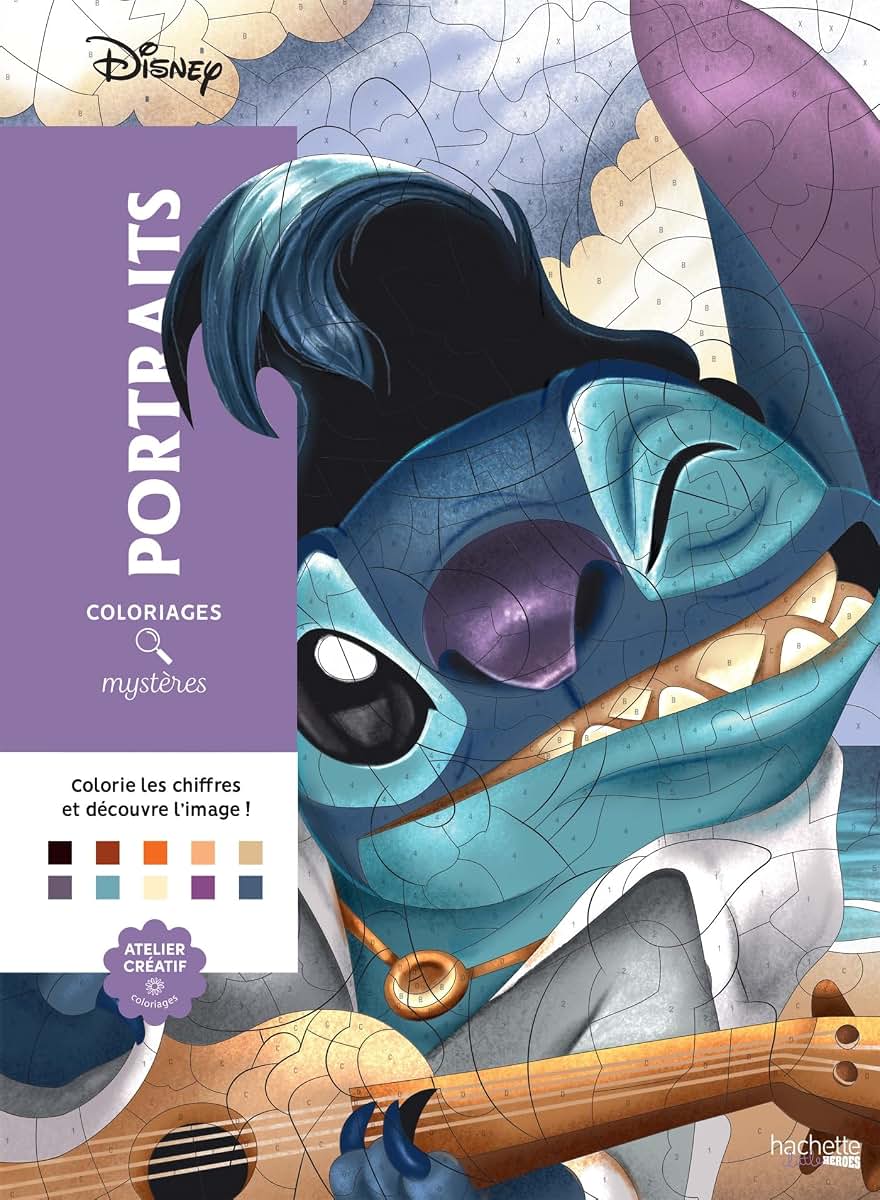 Coloriages mystres Disney - Portraits (trompe l'oeil)