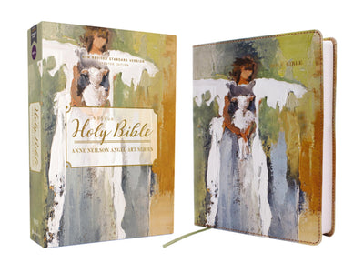 NRSVue, Holy Bible, Anne Neilson Angel Art Series, Double-Column Journal Edition, Leathersoft, Multi-Color, Comfort Print