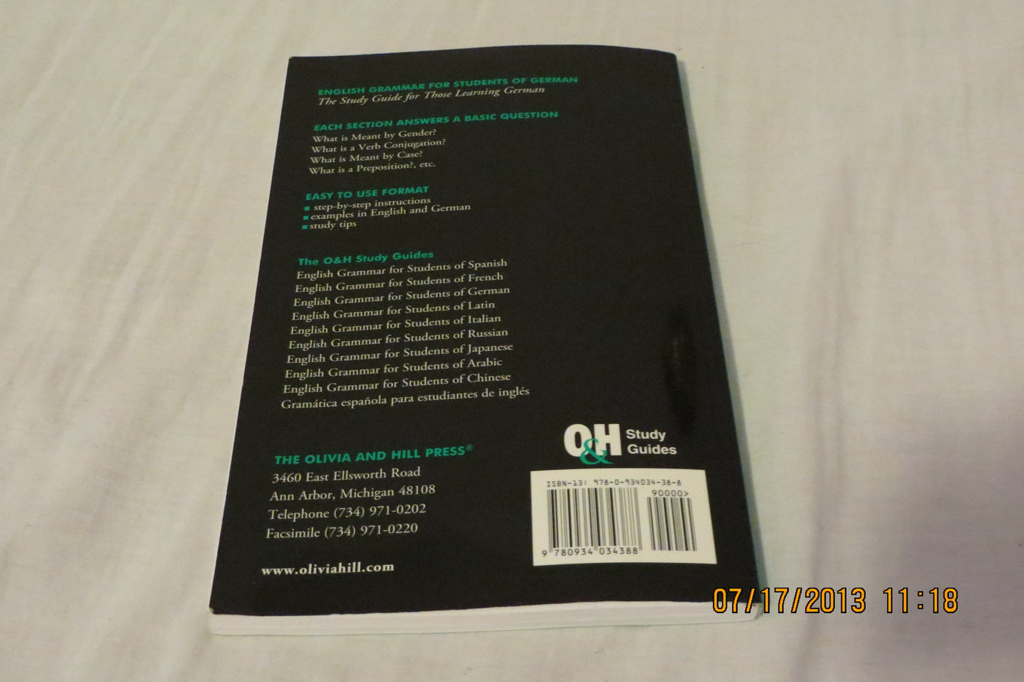 English Grammar for Students of German: The Study Guide for Those Learning German (English Grammar Series)