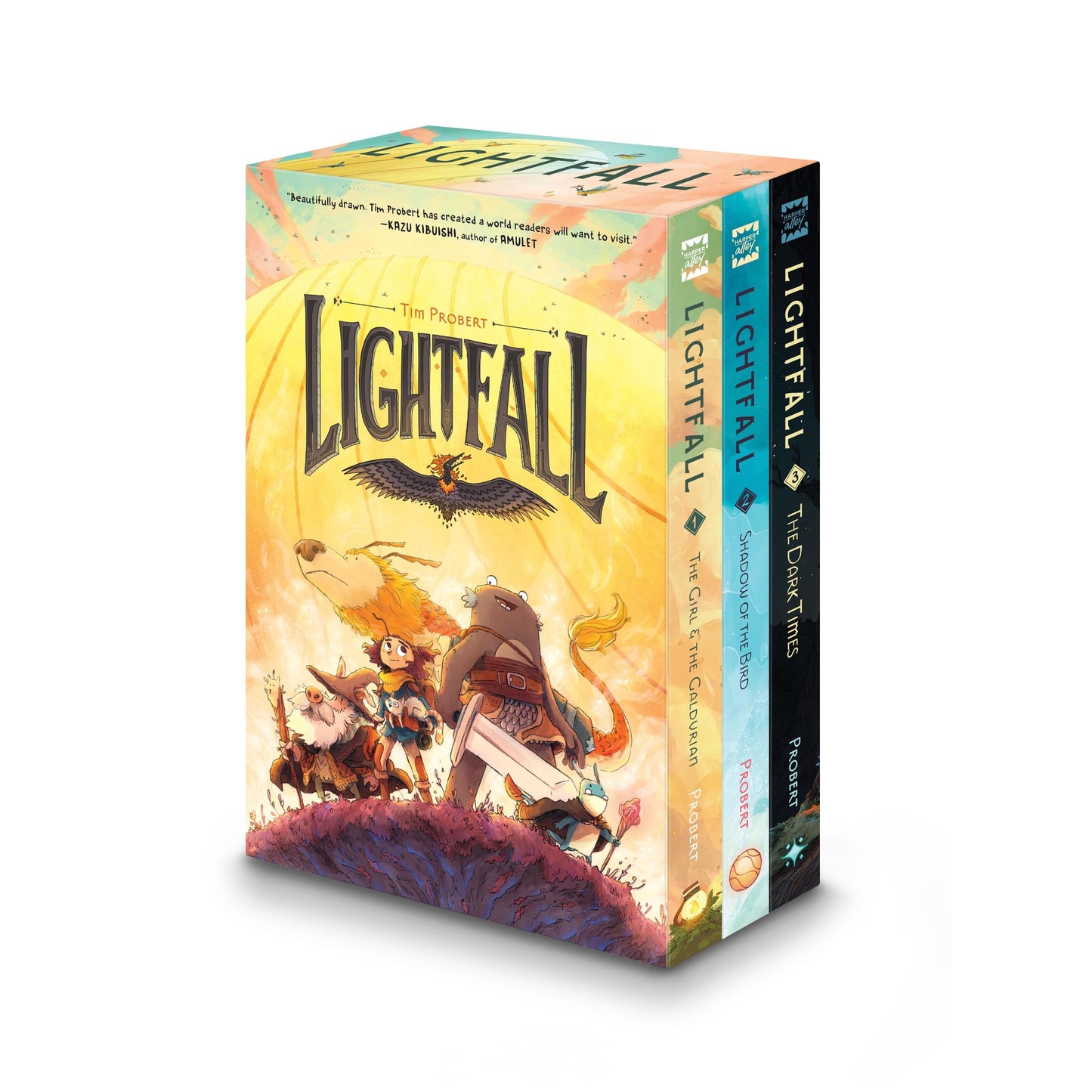 Lightfall 3-Book Box Set: A Graphic Novel Collection: Shadow of the Bird, The Dark Times, The Girl & the Galdurian - An Epic Quest About Heroes and Ancient Magic for Kids (Ages 8-12)