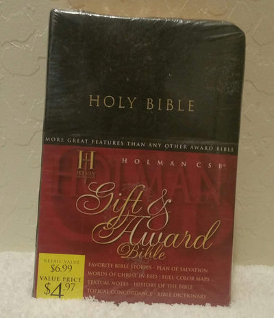 HCSB Gift & Award Bible, Black Imitation Leather