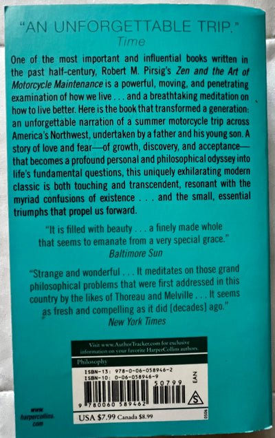 Zen and the Art of Motorcycle Maintenance: An Inquiry into Values