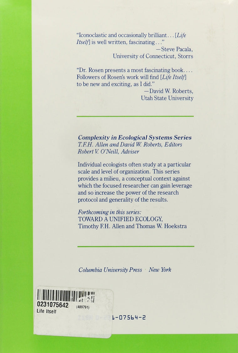 Life Itself — back cover
