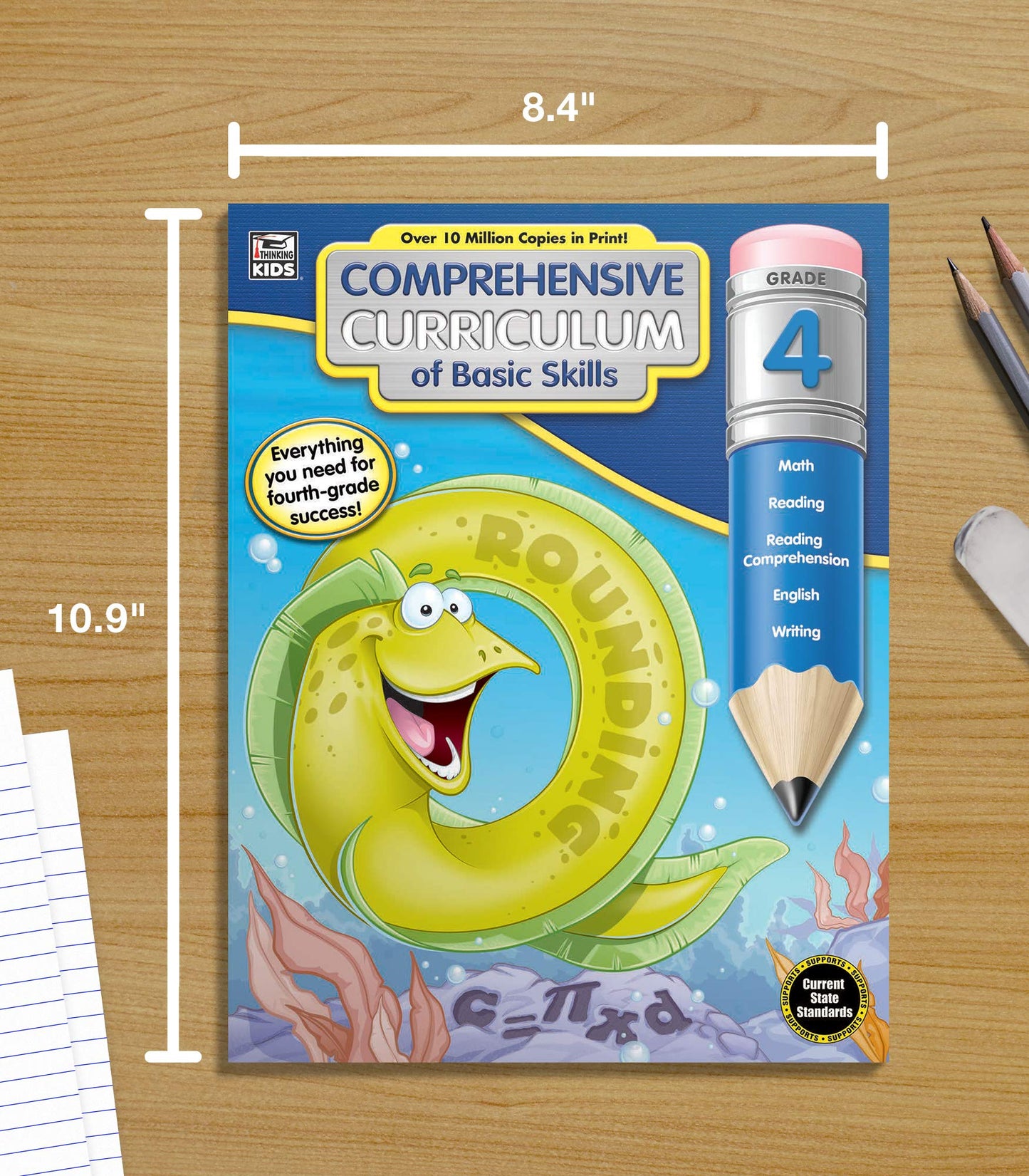 Carson Dellosa Comprehensive Curriculum of Basic Skills 4th Grade Workbook, Reading Comprehension, Language Arts, Spelling, Grammar, Math, and Writing Practice, Classroom or Homeschool Curriculum