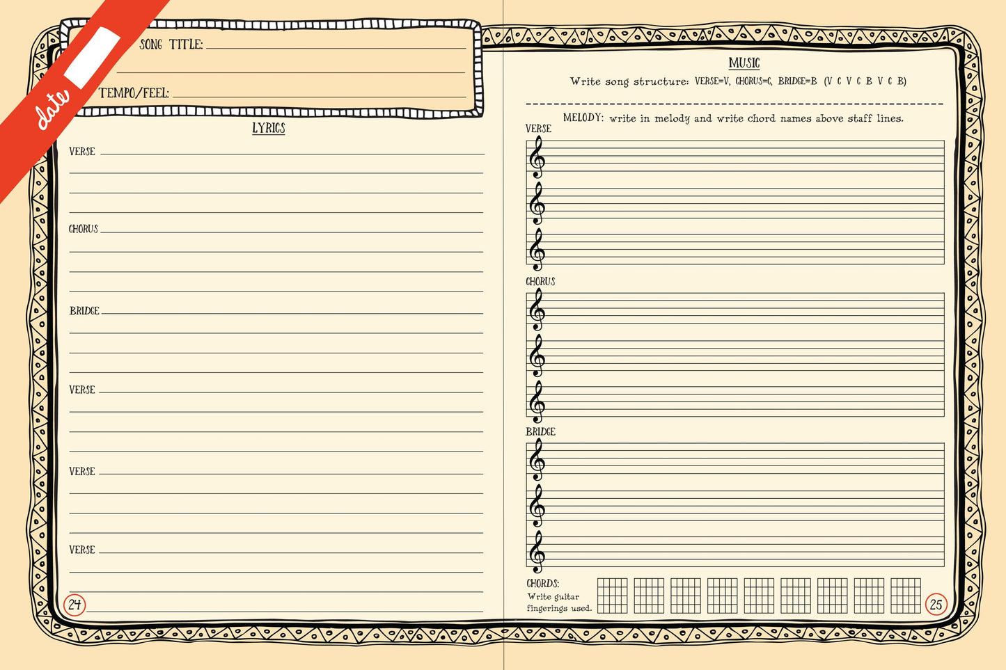 Songwriter's Journal (Diary, Notebook)