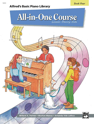 All-in-One Course for Children: Lesson, Theory, Solo, Book 4 (Alfred's Basic Piano Library)
