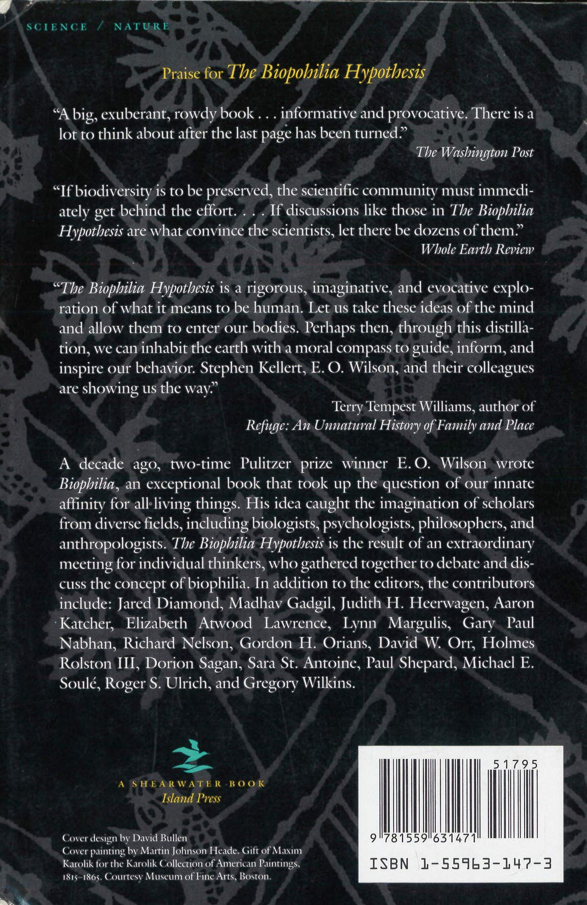 The Biophilia Hypothesis (Shearwater Book)