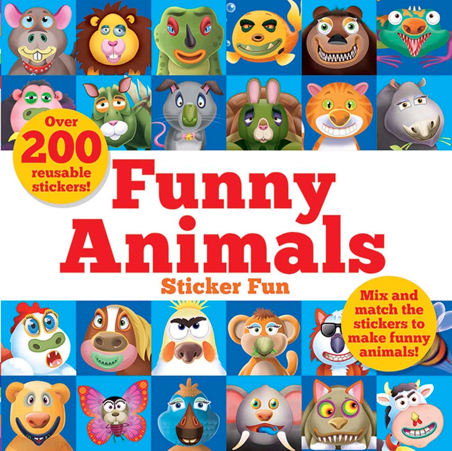 Funny Animals Sticker Fun: Mix and match the stickers to make funny animals (Dover Sticker Books)
