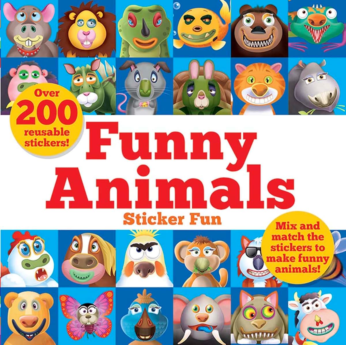 Funny Animals Sticker Fun: Mix and match the stickers to make funny animals (Dover Sticker Books)