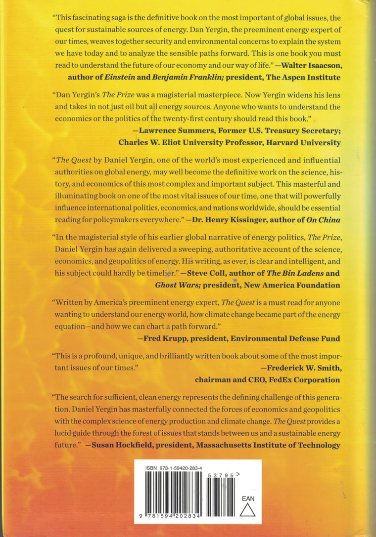 The Quest: Energy, Security, and the Remaking of the Modern World — back cover