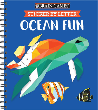 Brain Games - Sticker by Letter: Ocean Fun (Sticker Puzzles - Kids Activity Book)