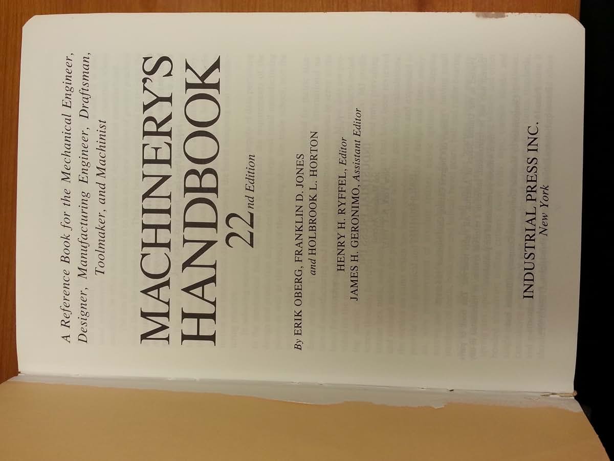 Machinery's Handbook by Erik Oberg