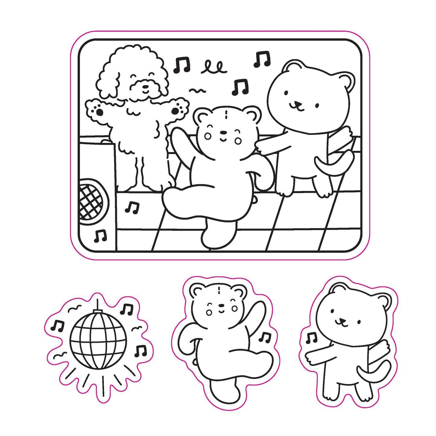 Stick with Me: Coloring Book with Stickers (Cozy Coloring)