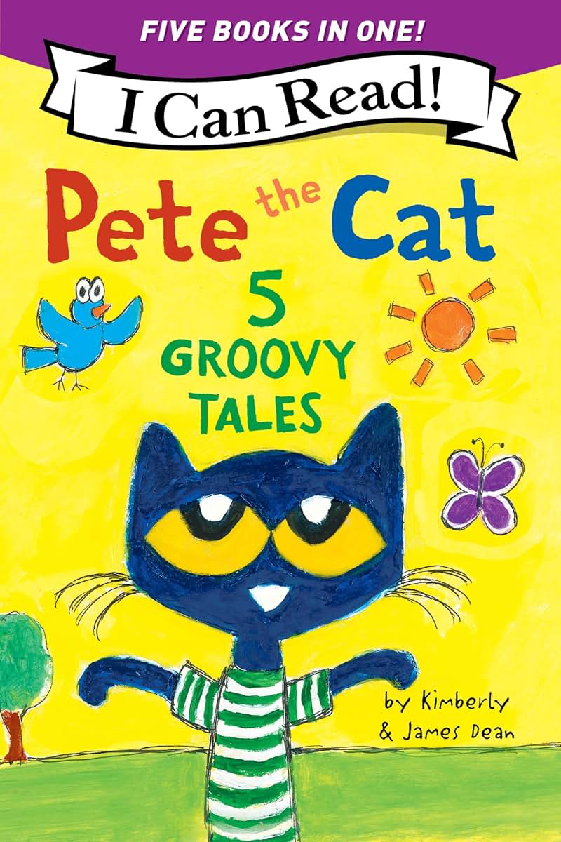 Pete the Cat: 5 Groovy Tales: 5 Level One I Can Reads in One! Pete the Cat Goes Camping, Pete the Cat and the Cool Caterpillar, Pete the Cat: Rocking ... Pete the Cat Saves Up (I Can Read Level 1)