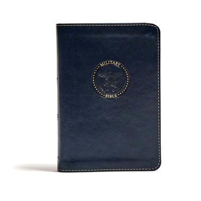 CSB Military Bible, Navy Blue LeatherTouch, Red Letter, Presentation Page, Articles, Study Helps, Prayers, Full-Color Maps, Easy-to-Read Bible Serif Type