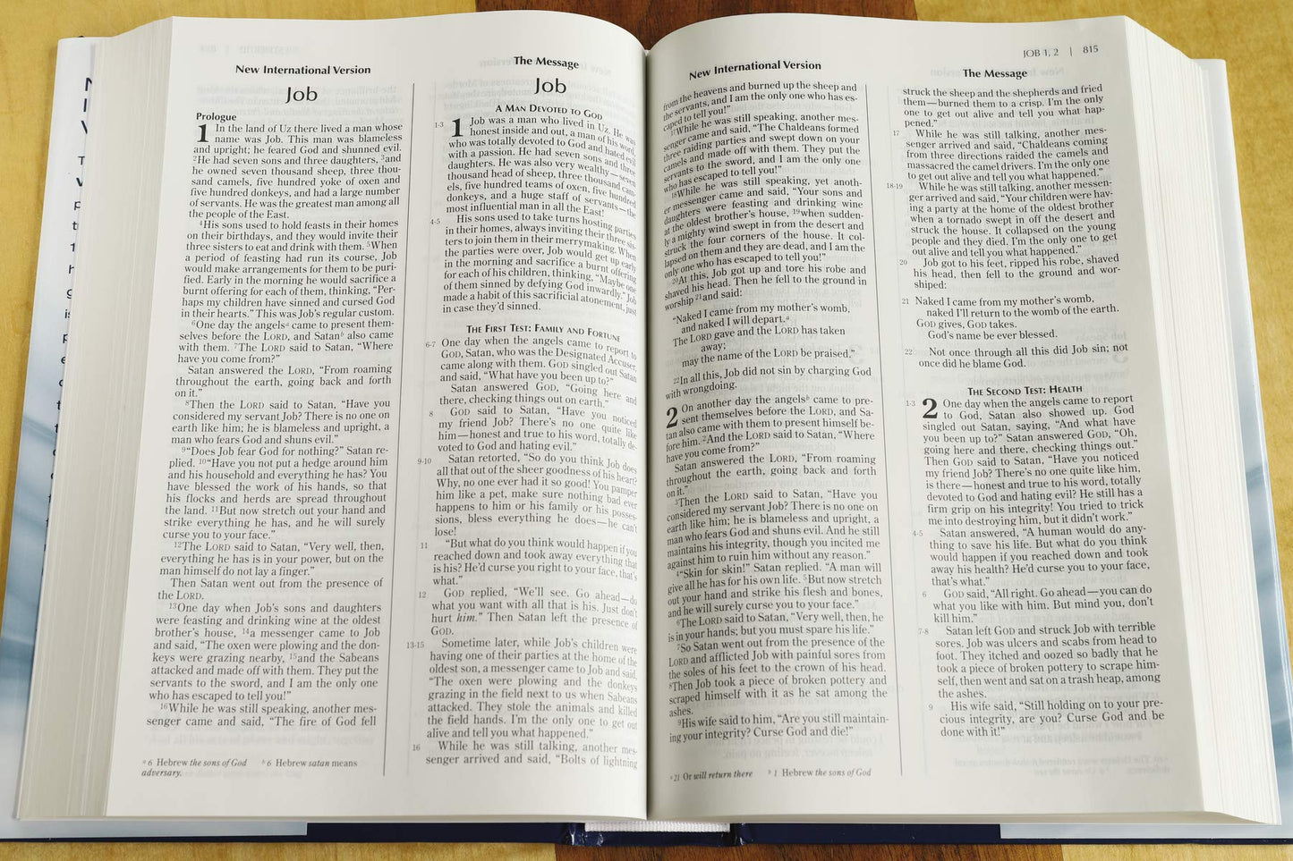 NIV, The Message, Parallel Bible, Hardcover: Two Bible Versi