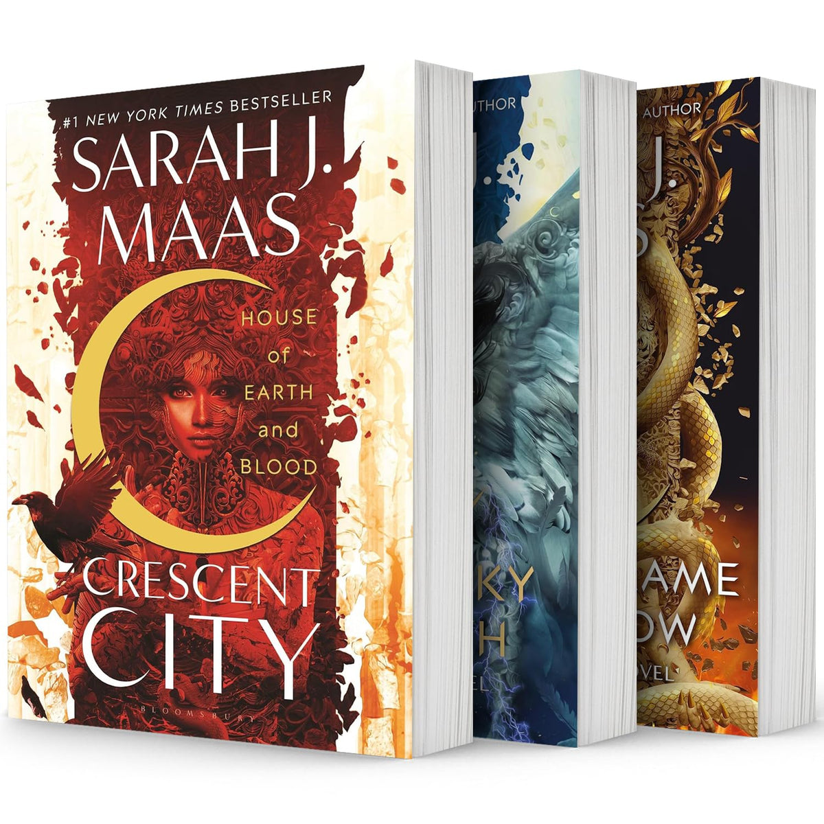Crescent City Series Set of 3 Books. House of Earth and Blood (paperback), House of Sky and Breath (paperback) and House of Flame and Shadow (hardcover)