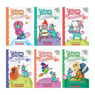 Unicorn Diaries Series 6-Book Set (Book 6 to 11) - Storm on Snowbelle Mountain, The Missing Magic, Welcome to Sparklegrove, The Glitter Bug, Bo and the Witch, The Secret of the Lost Gold