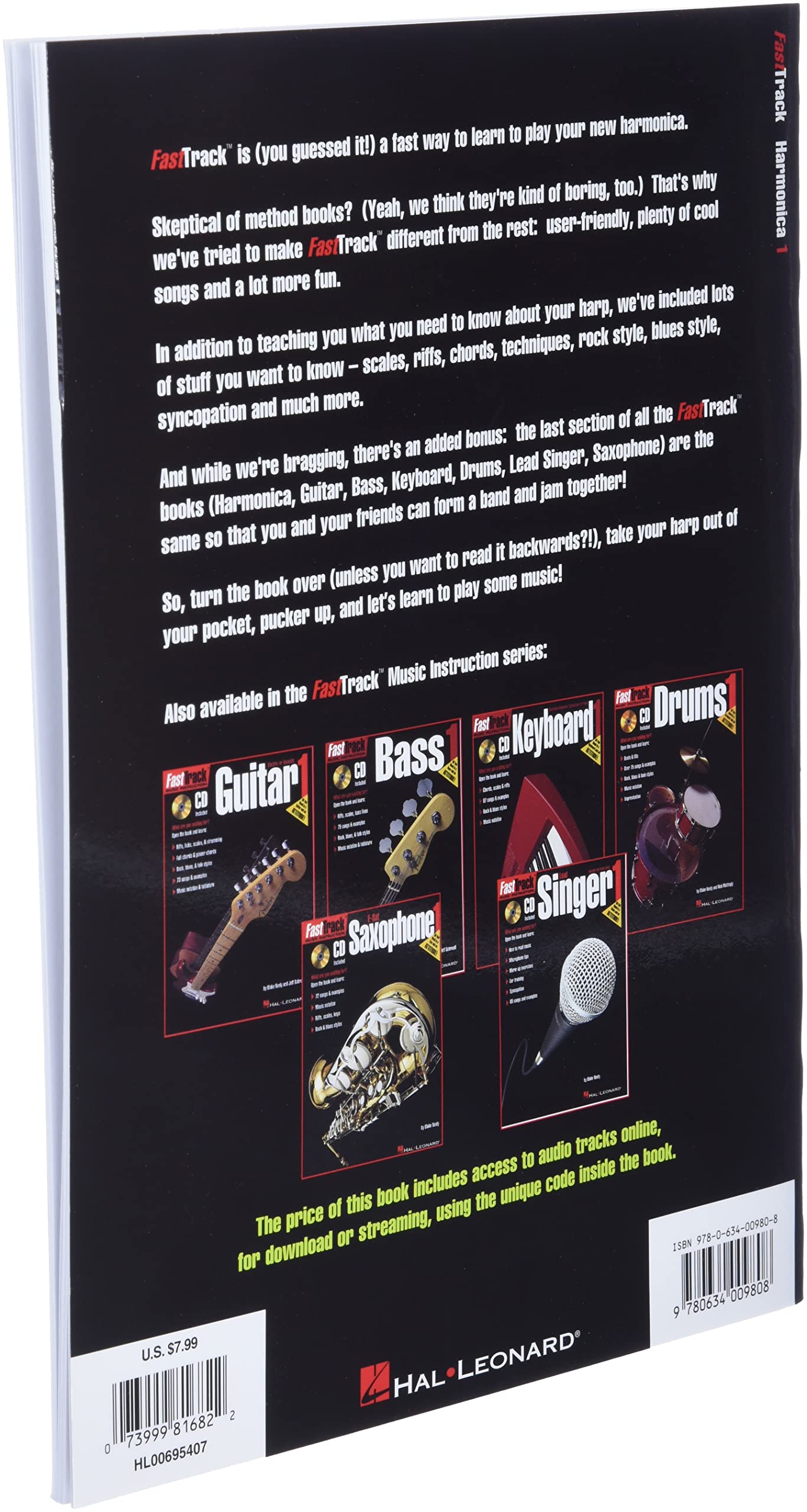 FastTrack Harmonica Method - Book 1 Book/Online Audio (Fast Track Music Instruction)