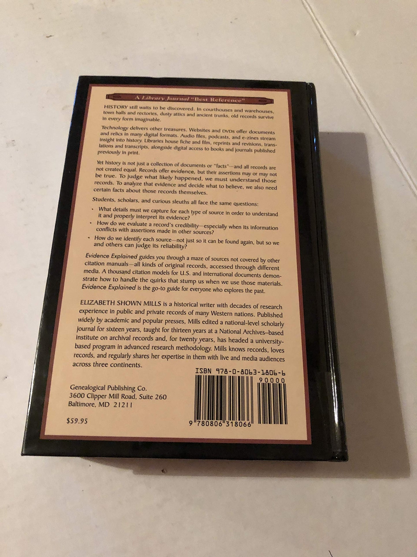 Evidence Explained: Citing History Sources from Artifacts to