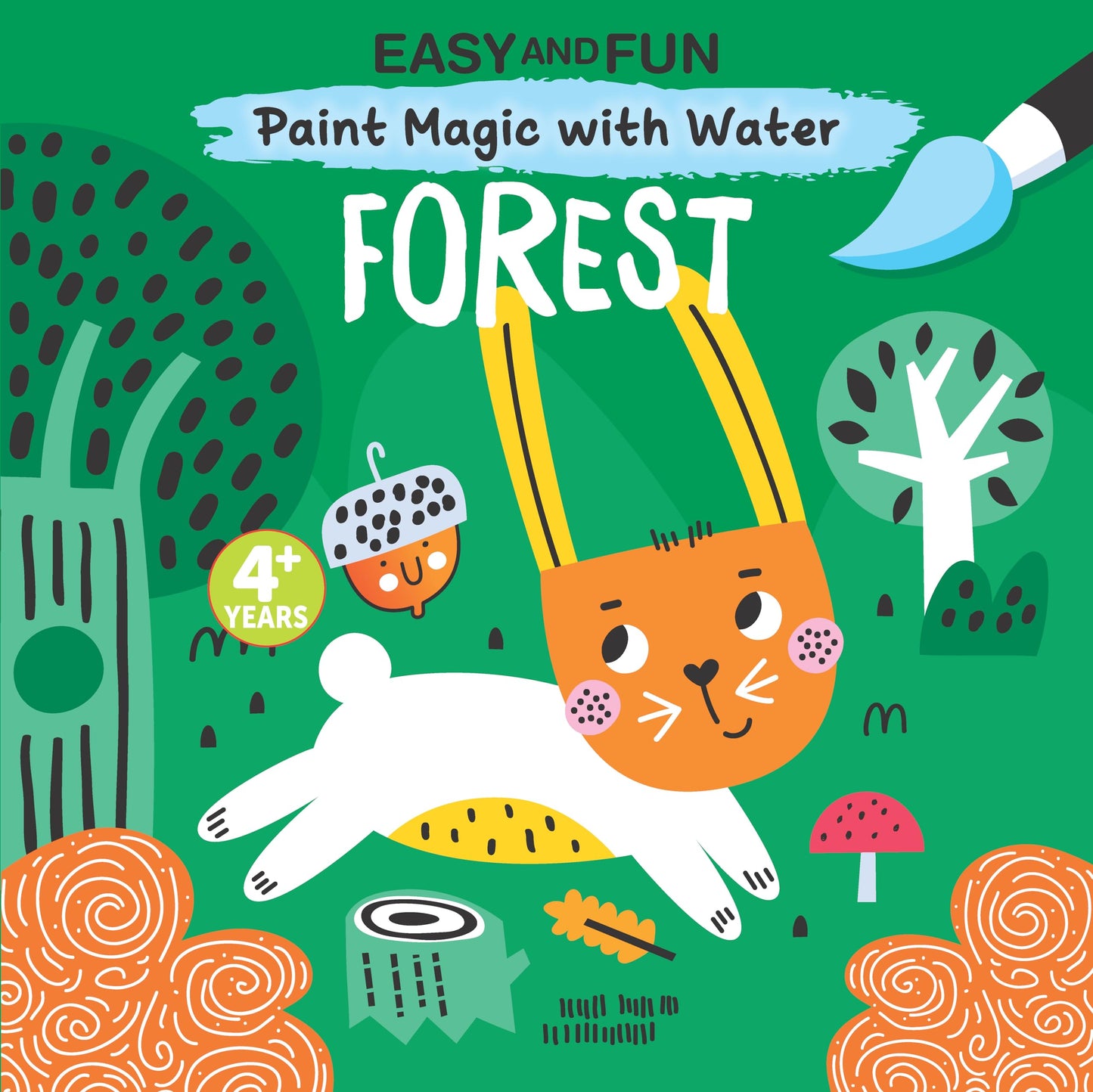 Easy and Fun Paint Magic with Water: Forest (Happy Fox Books) Paintbrush Included - Mess-Free Painting for Kids Ages 4-7 to Create Forest Scenes with Animals, Flowers, and Trees with Just Cold Water