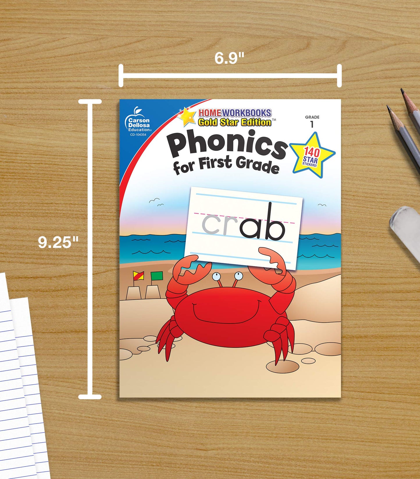 Carson Dellosa Phonics for First Grade Workbook, Consonants, Blends, Digraphs, Vowels, and Word Families Writing Practice, Language Arts Classroom or Homeschool Curriculum (Volume 11)
