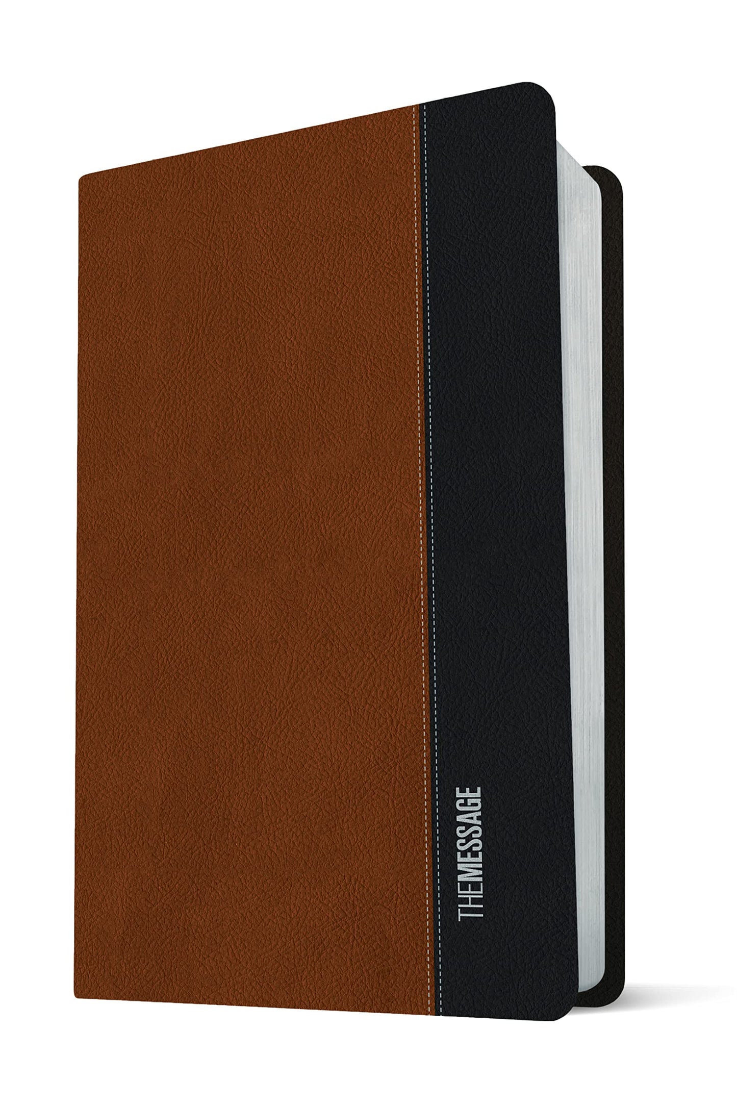 The Message Deluxe Gift Bible, Large Print (Leather-Look, Saddle Tan/Black): The Bible in Contemporary Language