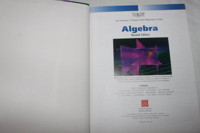 Algebra: Integrated Mathematics (University of Chicago School Mathematics Project)