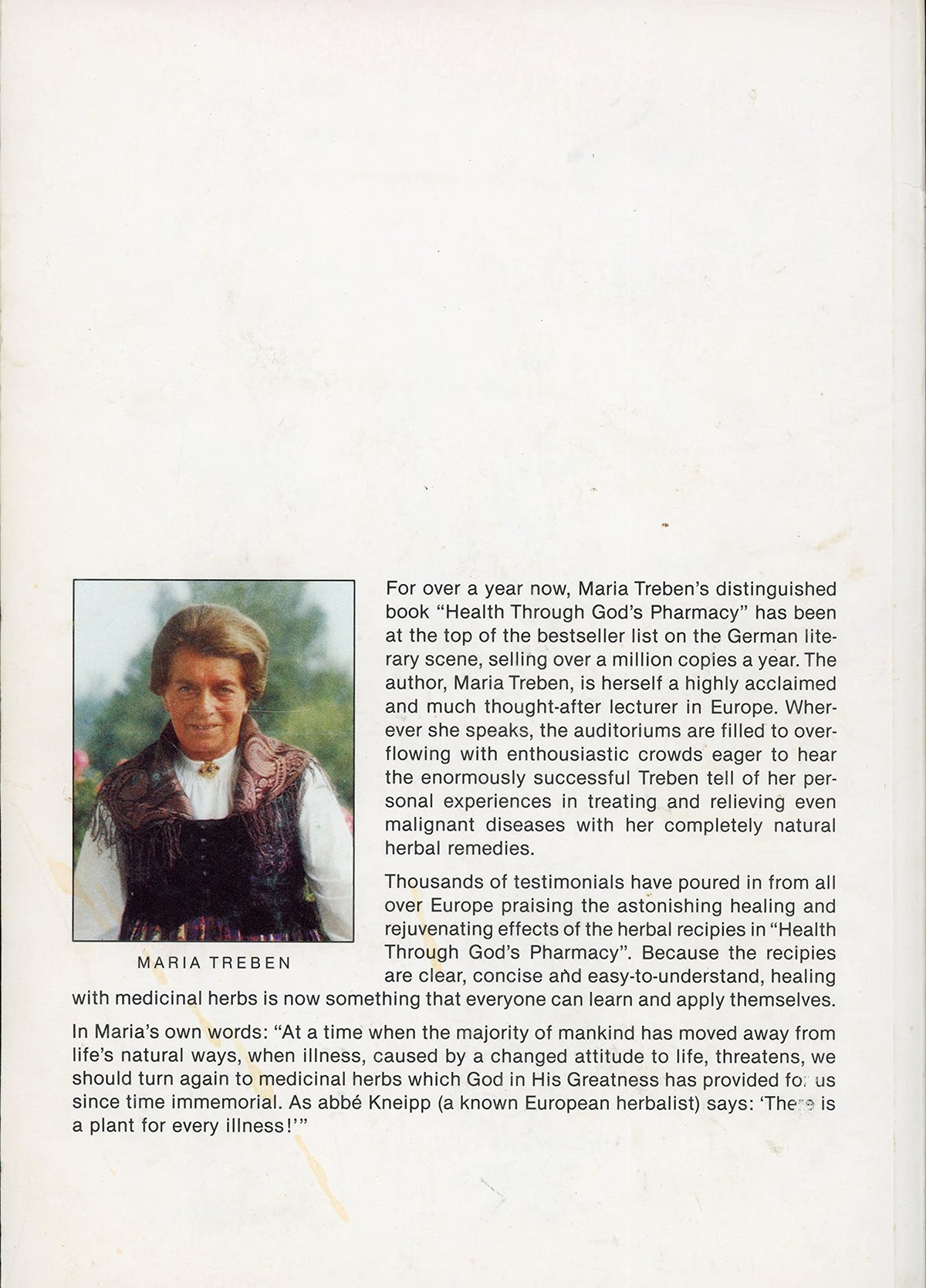 Health Through God's Pharmacy: Advice and Experiences With Medicinal Herbs