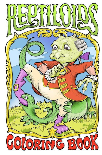 REPTILOIDS: Pocket Size Coloring Book featuring 48 fantastic creatures in 32 drawings 5.25"x8" for cheerful coloring by adults and teens