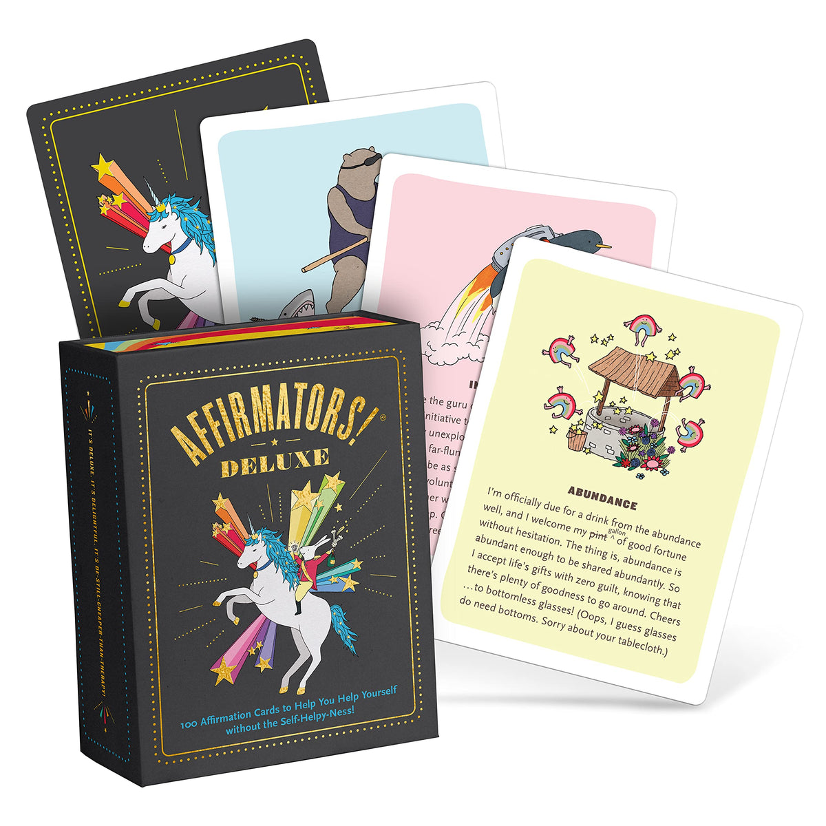 Affirmators! Deluxe Deck: 100 Affirmation Cards Deck - Affirmation Cards to Help You Help Yourself without The Self-Helpy-Ness