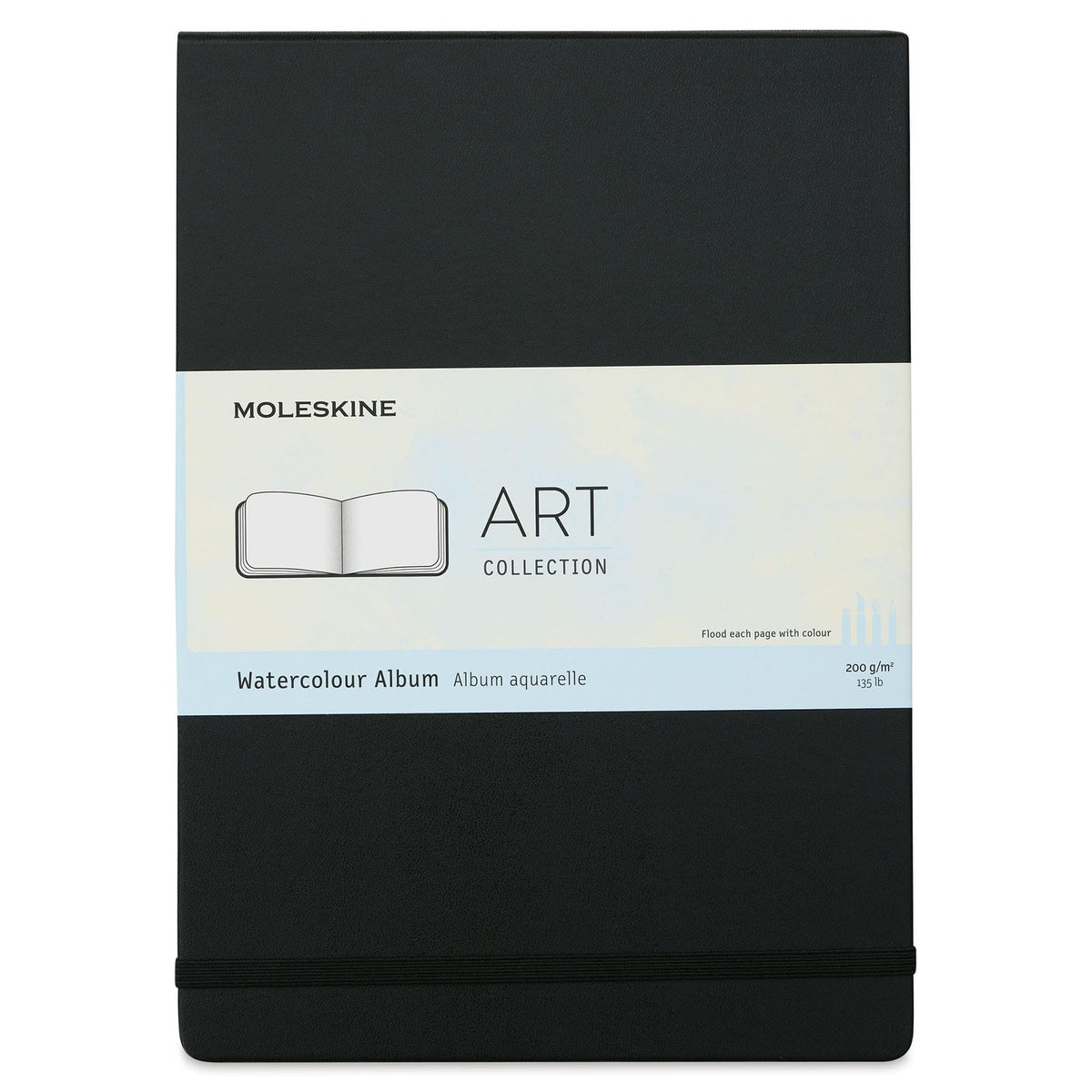 Moleskine Art Watercolor Album, Hard Cover, A4 (8.25" x 11.75") Plain/Blank, Black, 60 Pages