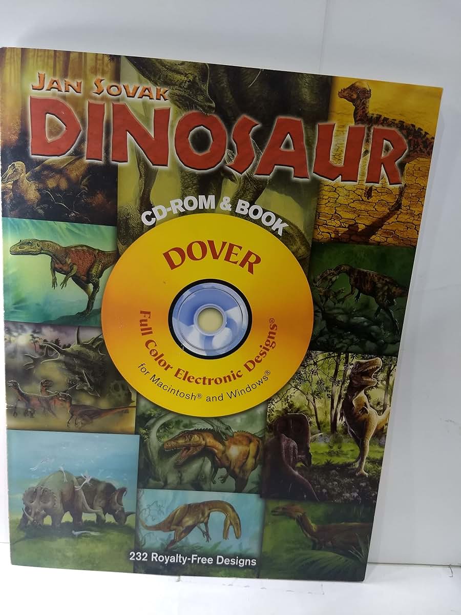 Dinosaur CD-ROM and Book (Dover Electronic Clip Art)