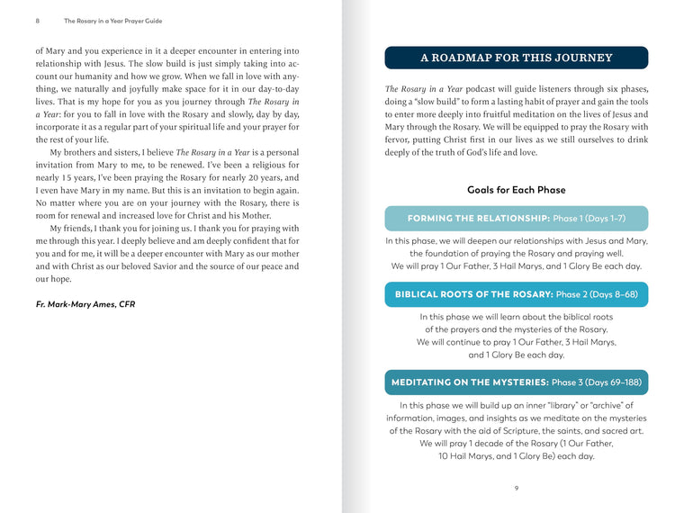 The Rosary in a Year Prayer Guide — back cover