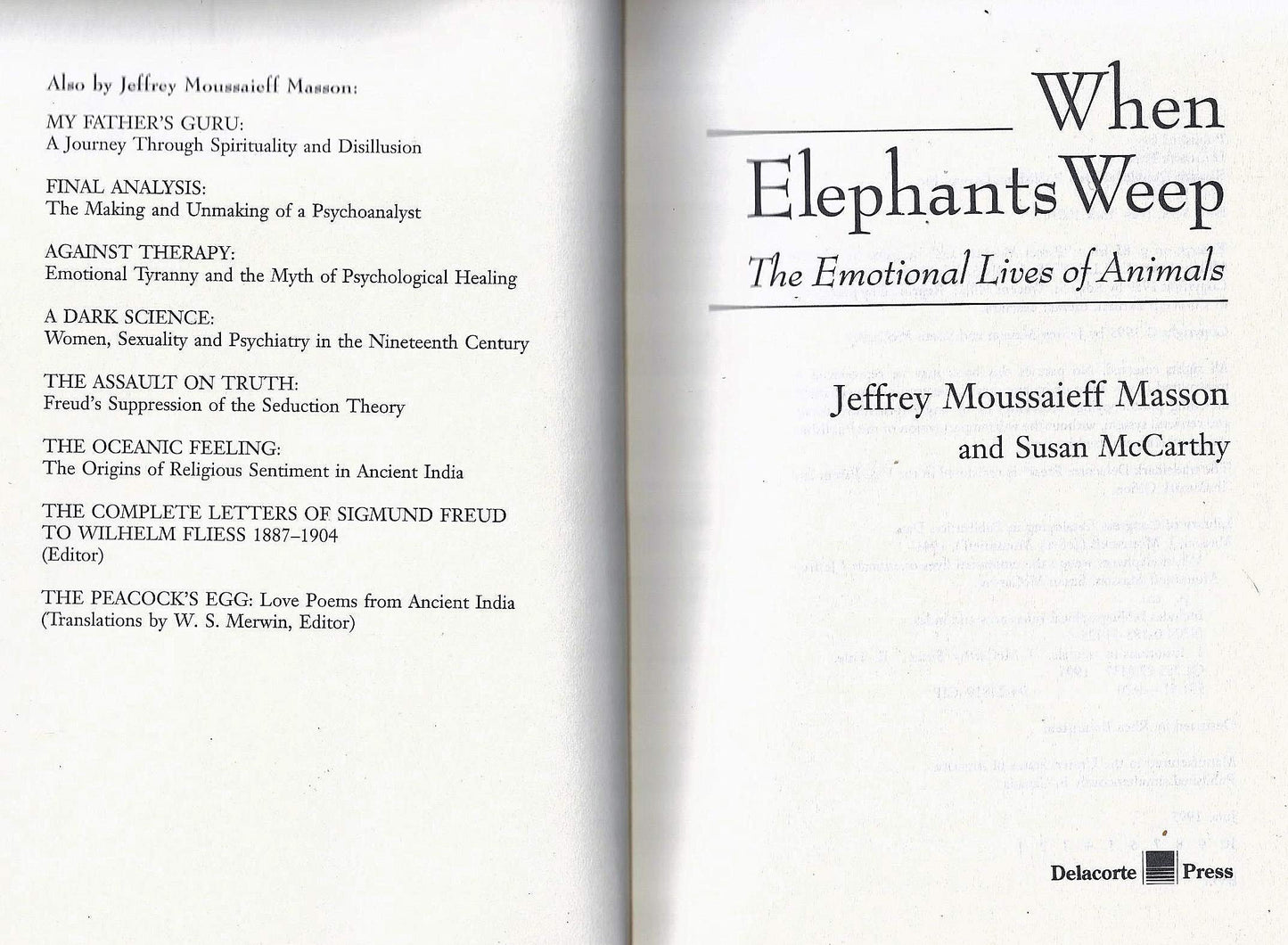 When Elephants Weep: The Emotional Lives of Animals