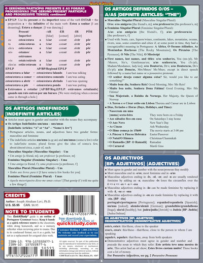 Portuguese Grammar (Quick Study Acdemic)