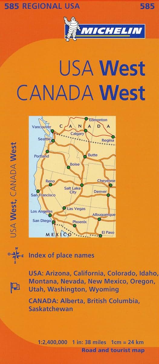 Michelin USA: West, Canada: West Map 585 (Maps/Regional (Michelin))