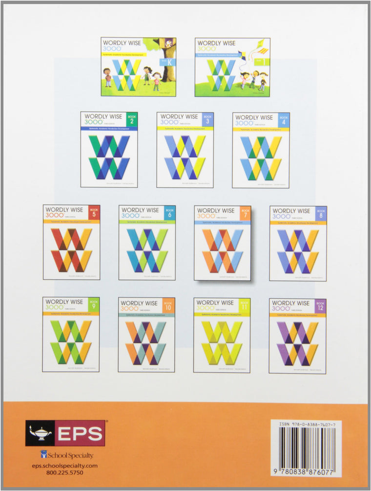 Wordly Wise 3000 Book 7: Systematic Academic Vocalulary Development — back cover