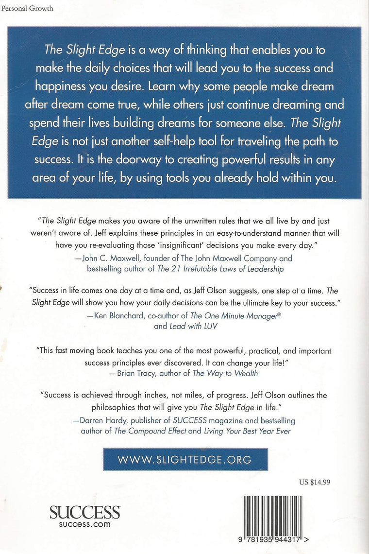 The Slight Edge — back cover
