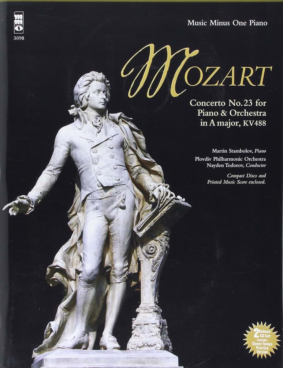 Mozart - Concerto No. 23 in A Major, KV488 Music Minus One Piano Book/Online Audio (Music Minus One (Numbered))