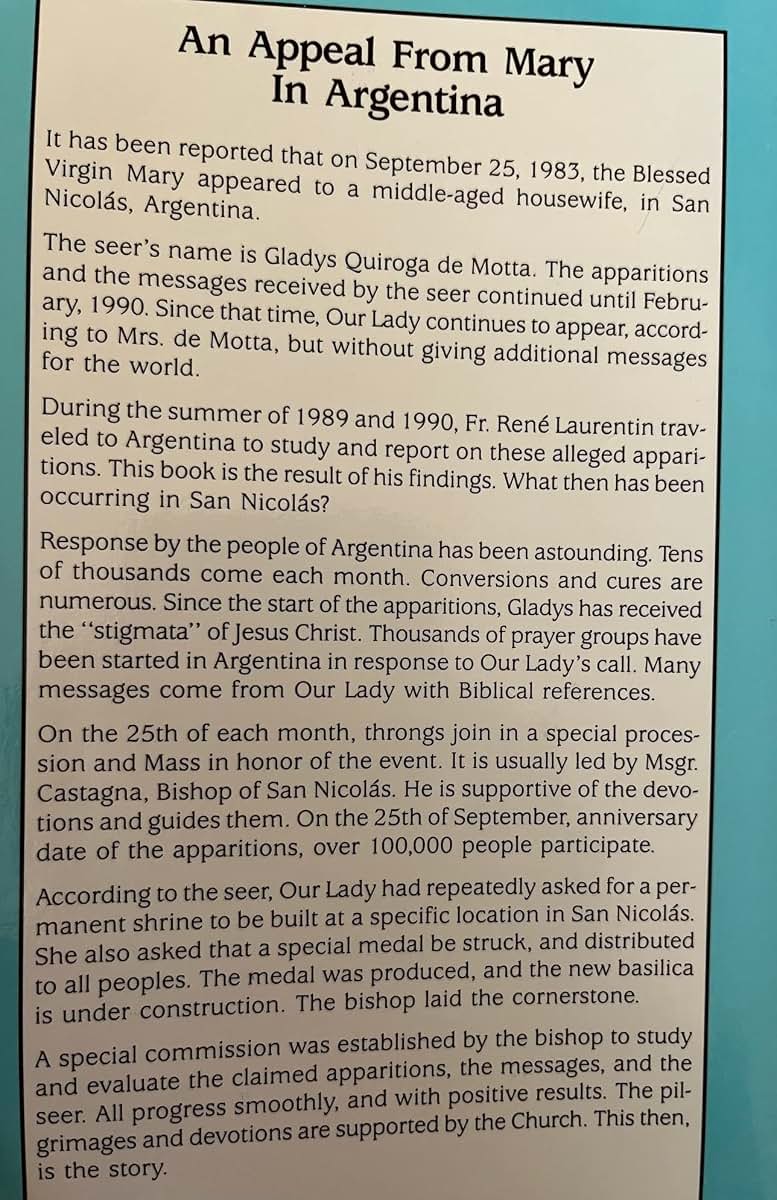 An Appeal from Mary in Argentina: The Apparitions of San Nic
