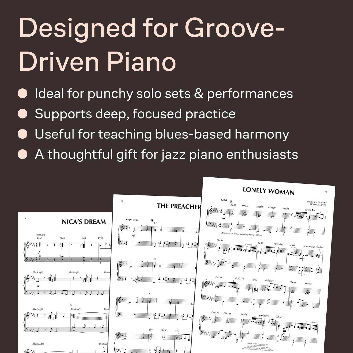 Horace Silver: Jazz Piano Solos Series Volume 34