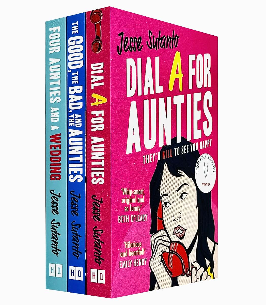 Aunties Series 3 Books Collection Set By Jesse Sutanto (Dial A For Aunties, Four Aunties and a Wedding &The Good, the Bad, and the Aunties)