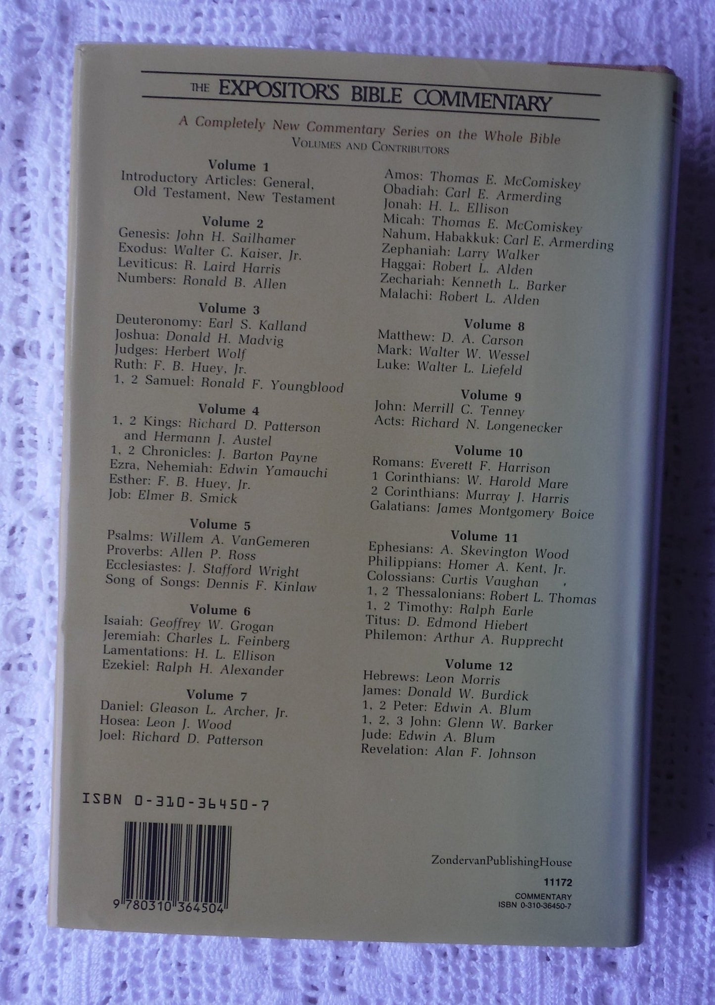 The Expositor's Bible Commentary (Volume 3) - Deuteronomy, J